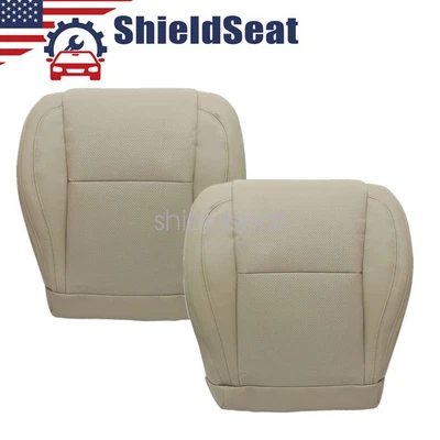 Driver & Passenger Perf Leather Seat Cover Tan For 1998-2005 Lexus GS300 400 430 - Image 1 of 4