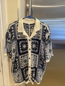 Herren MORSECODE Häkel Pullover Kleid Urlaub Shirt Größe XL Neu mit Etikett - Bild 1 von 5