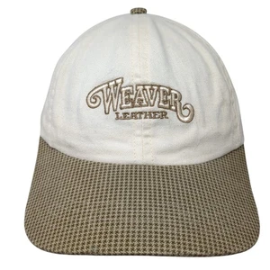 Weaver Leder Strapback Hut beige Einheitsgröße bestickt Hahnentritt - Bild 1 von 9
