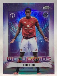 CHIDO OBI 2024-25 Topps Chrome UCC WONDERKIDS #WK-3 MANCHESTER UNITED - Picture 1 of 2