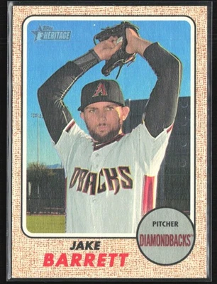 Jake Barrett 2017 Topps Heritage Flip Reverse Stock #211 Arizona Diamondbacks - Image 1 of 3