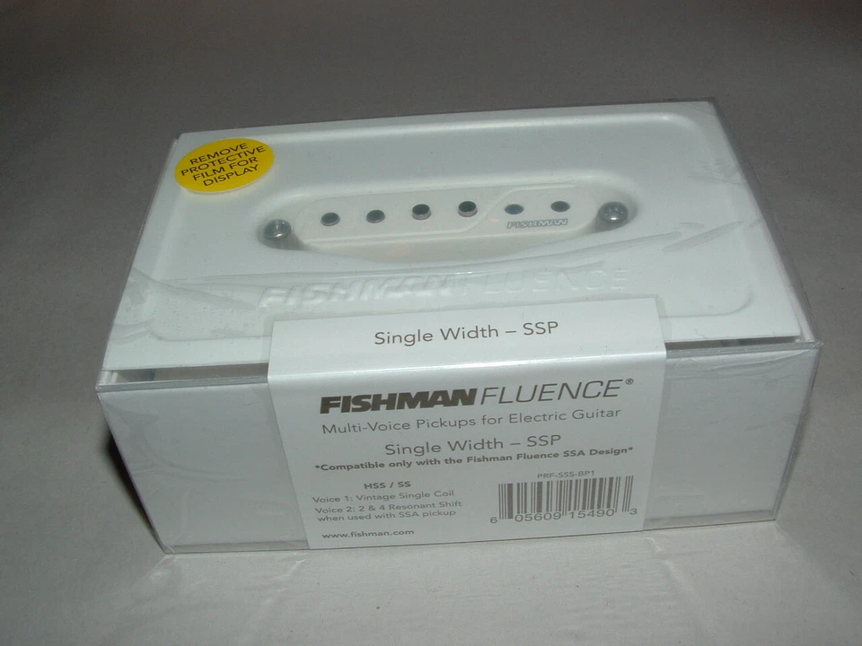 Pastilla Strat pasiva Fishman Fluence PRF-SSS-BP1 6 ancho único BLANCA Y NEGRA Foto 1 de 3