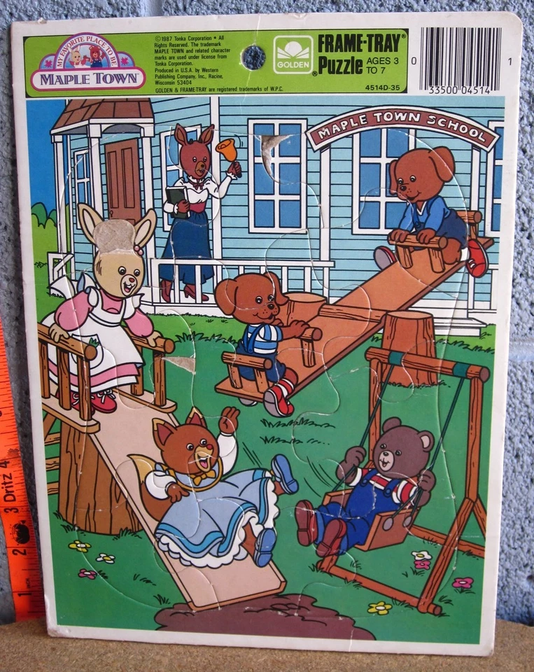 MAPLE TOWN marco bandeja rompecabezas Patty Rabbit 1987 animales Tonka anime Japón Foto 1 de 1