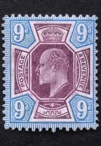 GB King Edward VII Stamp 9d SG.306a MH Well Centred Good Perforation Clean VF Cover