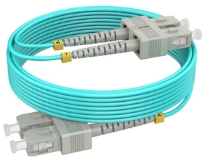 Cables de conexión de fibra OM3 SC LC de 19 m (60 pies) MMF multimodo, cables dúplex - Imagen 1 de 7