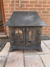 Yeoman Large Cast Iron Wood Burner With Stainless Steel Back Boiler