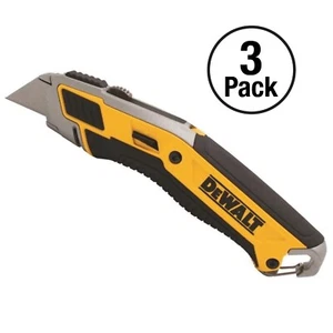 3pk DeWalt DWHT10295 Retractable Utility Knife + 5 blades each - Picture 1 of 6