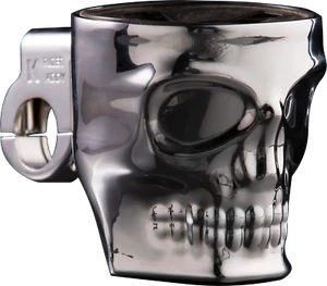 Kruzer Kaddy Skull Bar Mount Holder Chrome 7/8 1” 1 1/4 Handlebar Motorcycle - Picture 1 of 1