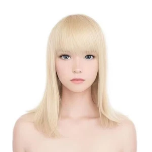 14" Soft Synthetic Hair Topper Piece Women Hairpiece Toupee Topper Closure Bangs - Picture 1 of 20