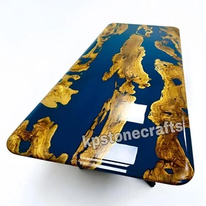 Olive Epoxy Resin Wood Dining Table – Resin River Table – conference table - Picture 1 of 9
