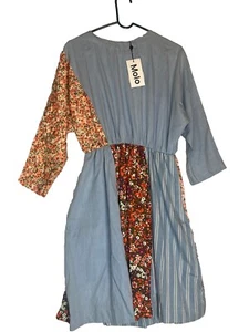 Molo Dress Size 15/16 170/176 Quilted Striped Floral Casual - Picture 1 of 4
