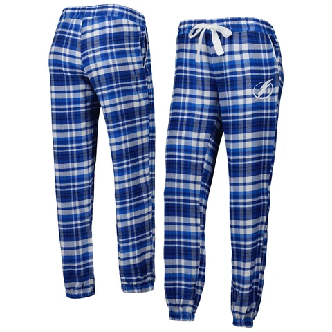 Women's Concepts Sport Blue Tampa Bay Lightning Mainstay Flannel Pants Cover