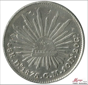 Mexico 8 Reales 1869 CM / Durango / 27,07 gr. plata BC+ / F+ - Picture 1 of 2