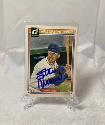 Signed Stan Musial Card Donruss Hall of Fame Card JSA COA - Image 1 of 3
