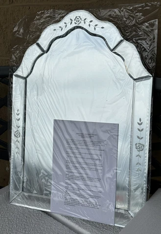 Vintage Romance Venetian Luxury Floral Etched Wall Mirror Cover