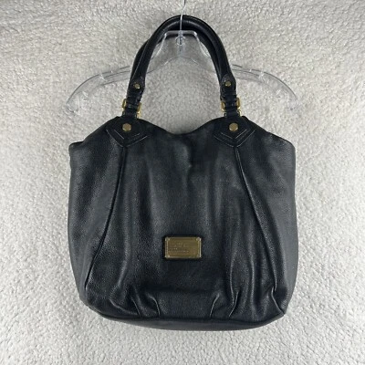 MARC JACOBS Classic Q Fran Hobo Black Leather Tote Satchel Shoulder Bag - Image 1 of 4