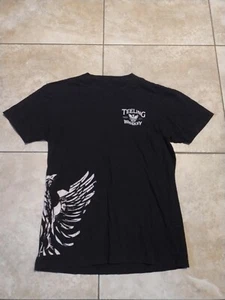 TEELING WHISKEY WRAP-AROUND PHOENIX BIRD BLACK Size Medium T-SHIRT Cut Tag H1214 - Picture 1 of 5