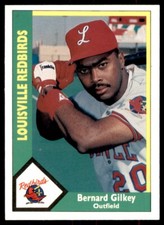 1990 CMC Louisville Redbirds Bernard Gilkey (A) Louisville Redbirds #9