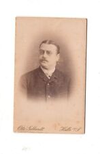 CDV Foto Herrenportrait mit Widmung - Halle 1889