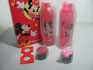 Tupperware Disney Mickey And Minnie 500ml Bottles Set Of 2 Brand New In Box - Foto 1 di 6