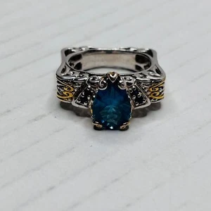 Michael Valitutti Ring Blautopez Sterlingsilber Größe 8 - Bild 1 von 8