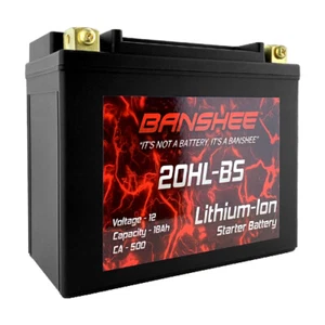 Banshee Replaces TX20HL ETX20HL LifePO4 Motorcycle ATV Battery 12V 500 CCA 18 Ah - Picture 1 of 8