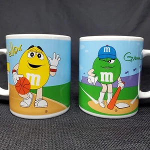 Paar M&Ms Sammeltassen Kaffeetassen MM MARS Sportmotiv Vintage GALERIE 2002 - Bild 1 von 14