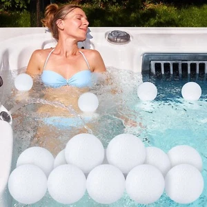 Gerrii 12 Pcs 3 Inch Hot Tub Eliminating Ball Pool Spas Reusable Washable Oil... - Picture 1 of 7