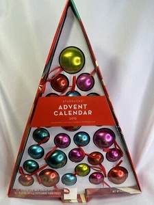 Starbucks Calendario de Adviento Árbol de Navidad 2015 25 Adornos de Metal Reutilizables - Imagen 1 de 10