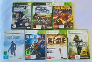 GHOST RECON LOST PLANET RAGE COD DUKE NUKEM DEAD RISING Xbox 360 7 Game Bundle - Picture 1 of 10