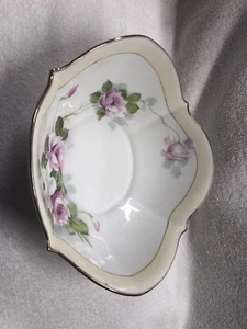 Vtg Porcelain Hand Painted Nippon Purple Floral Serving Dish - Picture 1 of 5