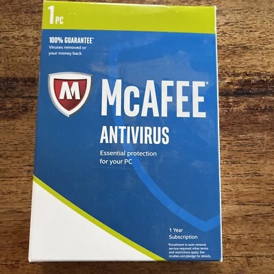 NEW SEALED McAfee Antivirus 2017 1 PC 1 year - Image 1 of 2