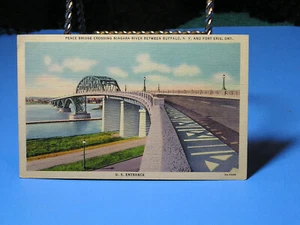 Vtg Peace Bridge Crossing Niagara River between Buffalo and Fort Erie - not post - Picture 1 of 2