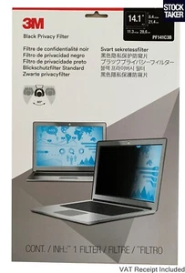 3M™ Privacy Filter Screen 14.1" Laptop Black Ratio 4:3 Anti-Glare PF141C3B VAT - Picture 1 of 6