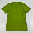 Patagonia Shirt Mens Small Green Capilene Compression Short Sleeve Workout Gym