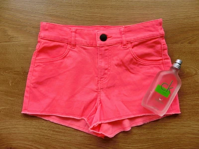 H&M Bright Neon Coral Stretch Low-waist Summer Hot Pants Shorts, Petite 2/32 - Image 1 of 4