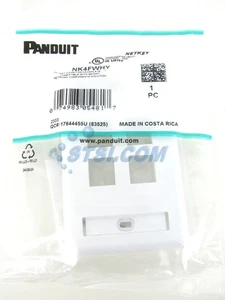 Panduit NetKey NK4FWHY 4-Port Keystone Faceplate, Labeled Series, White ~STSI - Picture 1 of 1