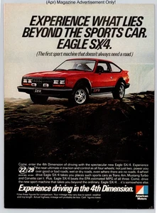 Eagle SX4 Sport Car All Terrain American Motors Promo Vtg 1981 Advertisement - Picture 1 of 5