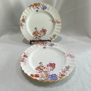 Spode China - Chelsea Garden Mustard Trim - 4 Floral 10 1/2" Dinner Plates - Picture 1 of 7
