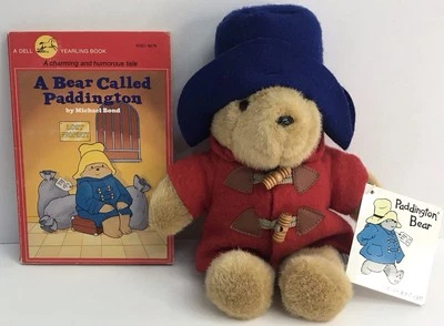Oso Paddington Juguetes Edén Peluche con Etiqueta Abrigo Rojo y Un Oso Llamado Libro Paddington Foto 1 de 4