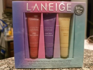 NEW Laneige On-The-Glow Balm Trio Berry Gummy Bear Vanilla Lip Balm Set Ltd Edit - Picture 1 of 3