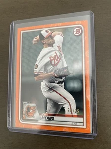 John Means 2020 Bowman Orange Paper Parallel /25 Baltimore Orioles - Bild 1 von 1