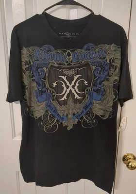 Xtreme Couture Hombre Camiseta Negra Caballero Grande Nueva Con Etiquetas Foto 1 de 4