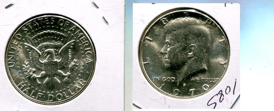 1970 D KENNEDY SILVER HALF DOLLAR GEM BU 5801T - Image 1 of 1