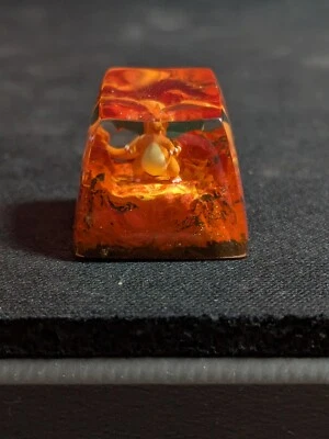 Charizard Keycap, Custom Pokemon resin keycap, Handmade Pokemon artisan key - Image 1 of 4