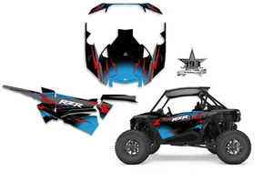 Polaris RZR Turbo S XP UTV Wrap Strobe Graphics Sticker Decal Kit 2019-2022 - Picture 1 of 9