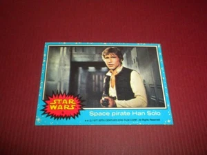 STAR WARS card #4 Topps 1977 First Series blue SPACE PIRATE HON SOLO - Picture 1 of 7