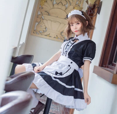 Women Cute Maid Outfit Anime Uniform Cosplay Lolita Dress Short Sleeve Costume - Image 1 of 4