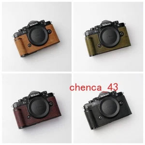 Medio estuche con agarre para Nikon Zf cubierta de cuero genuino inserción de cámara Kontice hecho a mano - Imagen 1 de 29