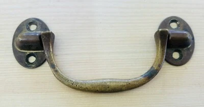 Твердое латунное антикварное оборудование Chippendale колониальный выдвижной ящик 3 7/8 дюйма по центру - Изображение 1 из 4